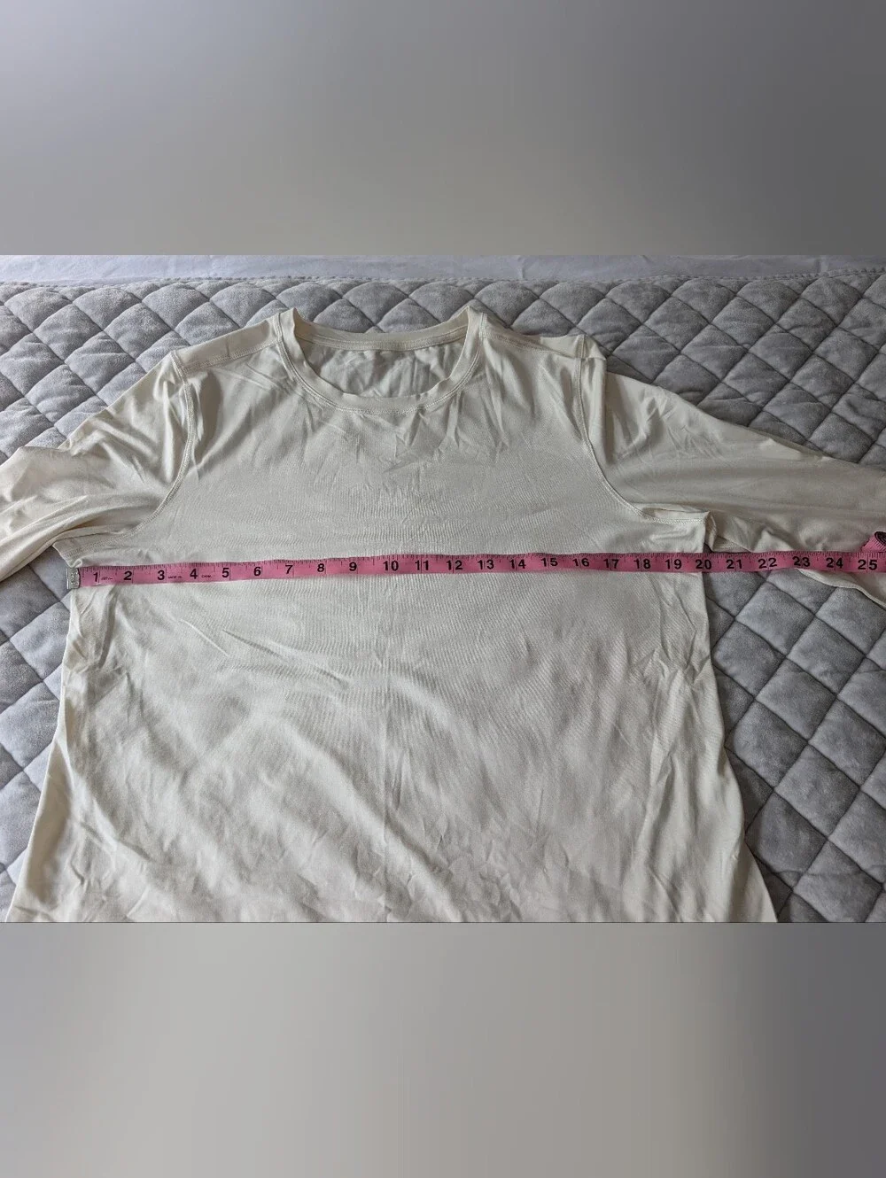 LIKE NEW Crz Yoga Lightweight Crew neck Long Sleeve Top, Cream, Size Medium